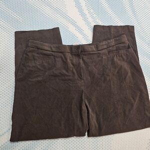 Roz&Ali Classic Straight Leg Brown Women's Pants Size 16